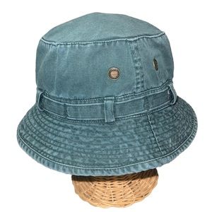 Vintage Y2K Bucket Hat Utility Style Perry Ellis Green